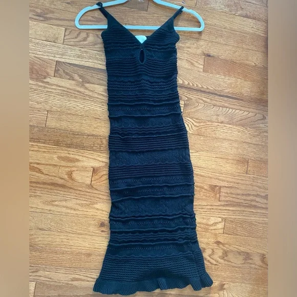 H&M Black Knit Bodycon Mermaid Maxi Dress H&M Black Knit Bodycon Mermaid Maxi Dress